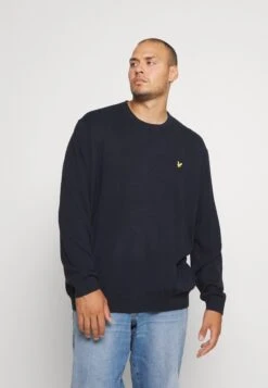 Lyle & Scott Plus Crew Neck Jumper - Trui - Dark Navy