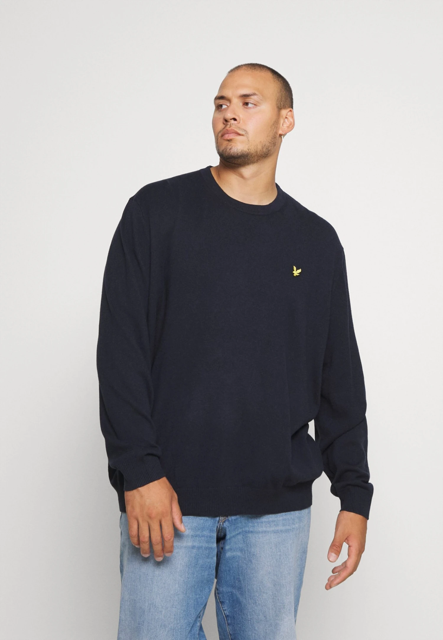 Lyle & Scott Plus Crew Neck Jumper - Trui - Dark Navy 1 Lyle & Scott Plus Crew Neck Jumper - Trui - Dark Navy