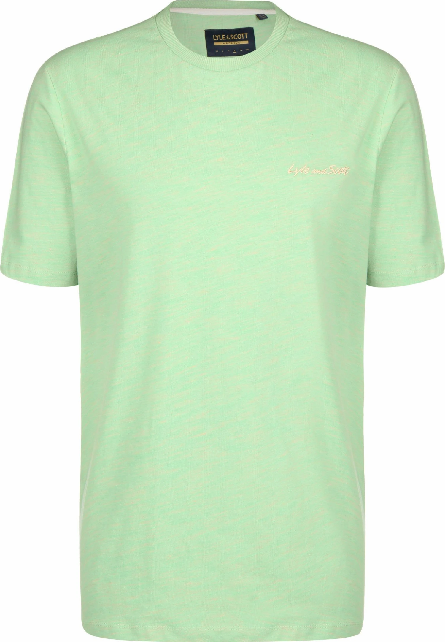 Lyle & Scott Space Dyed - T-Shirt Basic -Green Sunbeam 1 Lyle & Scott Space Dyed - T-Shirt Basic -Green Sunbeam