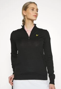 Lyle & Scott The Kerry Zip Pullover - Trui - Jet Black -Lyle & Scott Verkoop 066f29aa316c44ae87227b2665270652