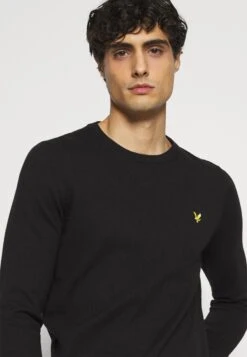 Lyle & Scott Crew Neck Jumper - Trui - Jet Black -Lyle & Scott Verkoop 0fb83e573f88481ca5e2f59ade740d9d
