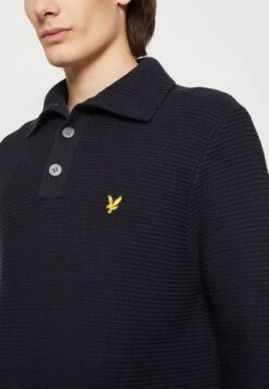 Lyle & Scott Chunky Button Neck - Trui - Dark Navy -Lyle & Scott Verkoop 131da964679741549c30bfb1e63eafa7