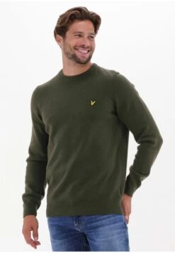 Lyle & Scott Crew Neck Blend Jum - Trui - Olijf