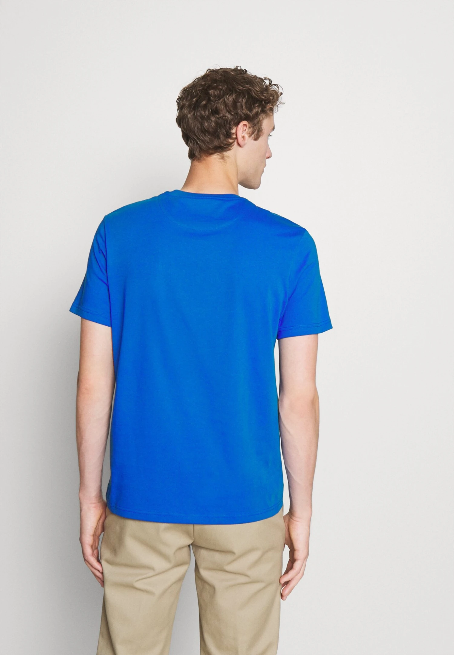 Lyle & Scott Plain - T-Shirt Basic - Bright Blue 3 Lyle & Scott Plain - T-Shirt Basic - Bright Blue - Afbeelding 3