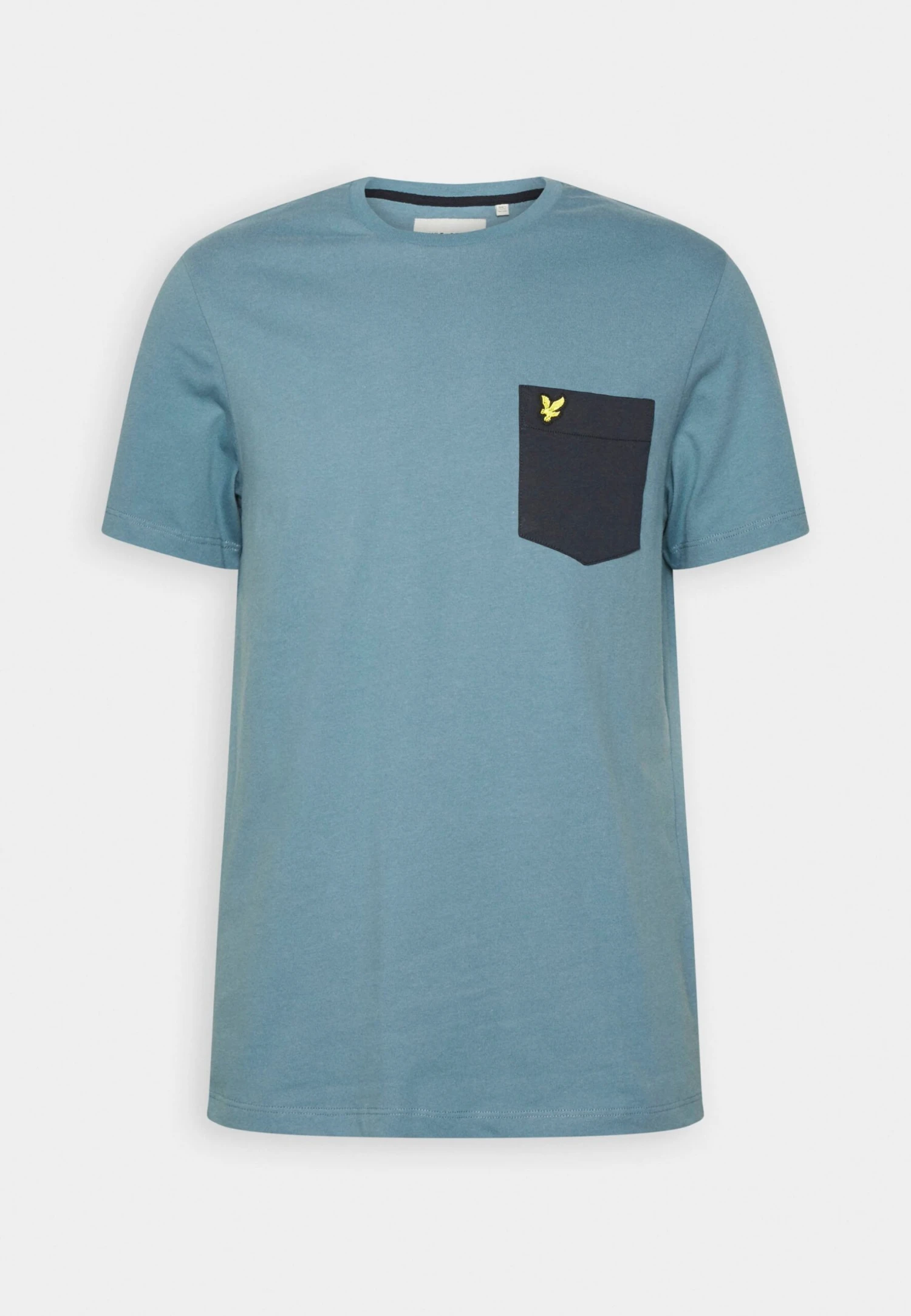 Lyle & Scott Contrast Pocket- T-Shirt Print - Skipton Blue/Dark Navy 4 Lyle & Scott Contrast Pocket- T-Shirt Print - Skipton Blue/Dark Navy - Afbeelding 4