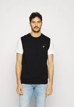 Lyle & Scott Crew Neck Vest - Trui - Jet Black