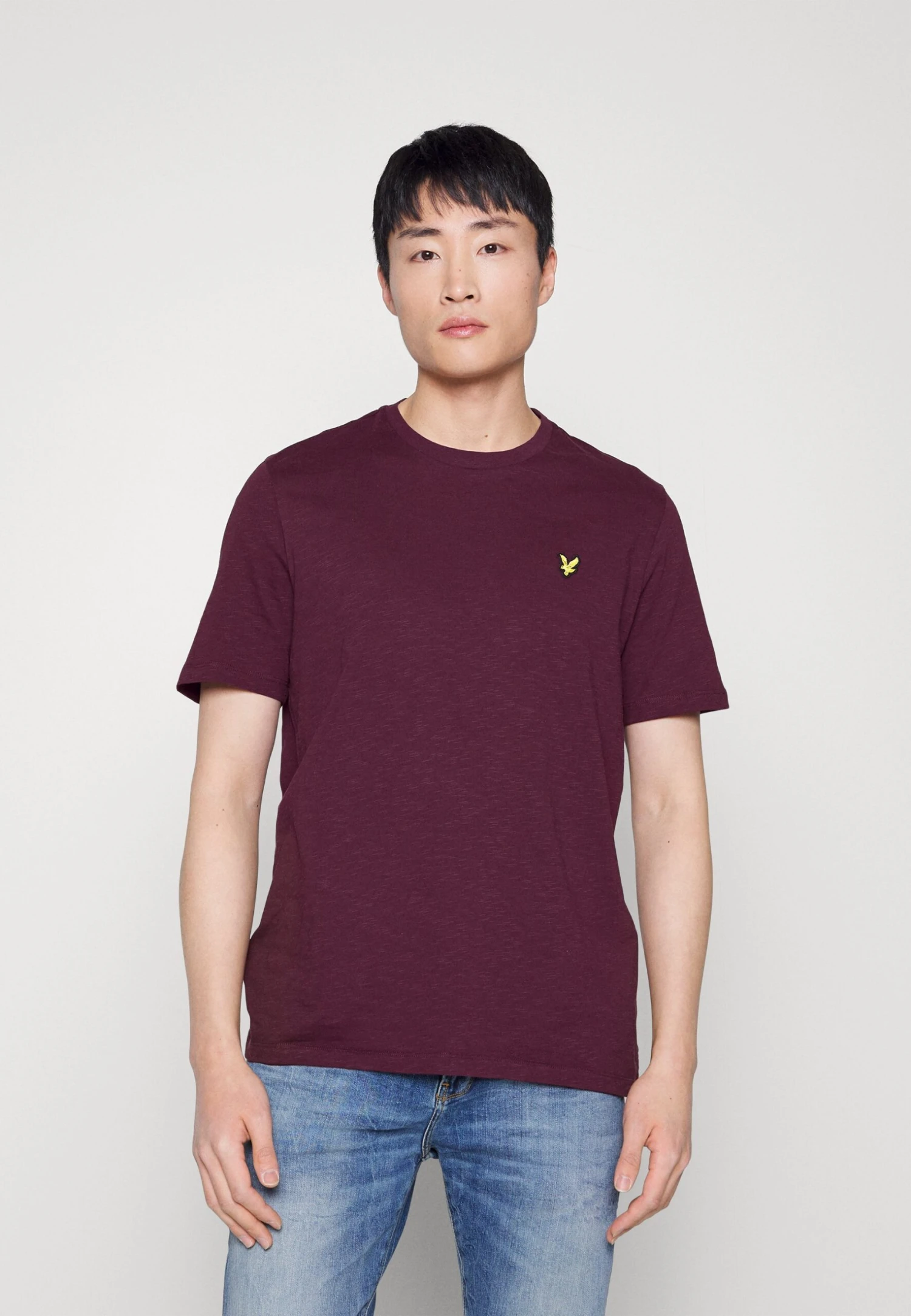 Lyle & Scott Slub - T-Shirt Basic - Burgundy 1 Lyle & Scott Slub - T-Shirt Basic - Burgundy