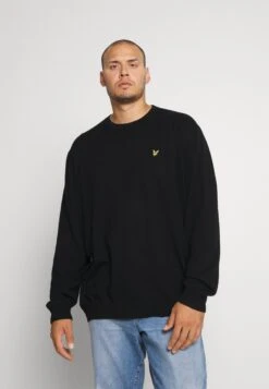 Lyle & Scott Plus Crew Neck Jumper - Trui - Black