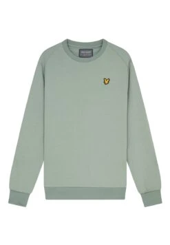 Lyle & Scott Midlayers Crew Neck Fly - Sweater -Stonewall Green