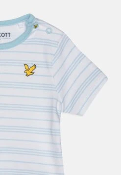 Lyle & Scott Wide Leg Joggers Tee And Bib Falls Set - T-Shirt Print - Light Blue -Lyle & Scott Verkoop 20728196206b477799ec94db21227740