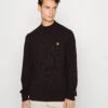 Lyle & Scott Mouline Roll Neck Jumper - Trui - Beetroot/Jet Black