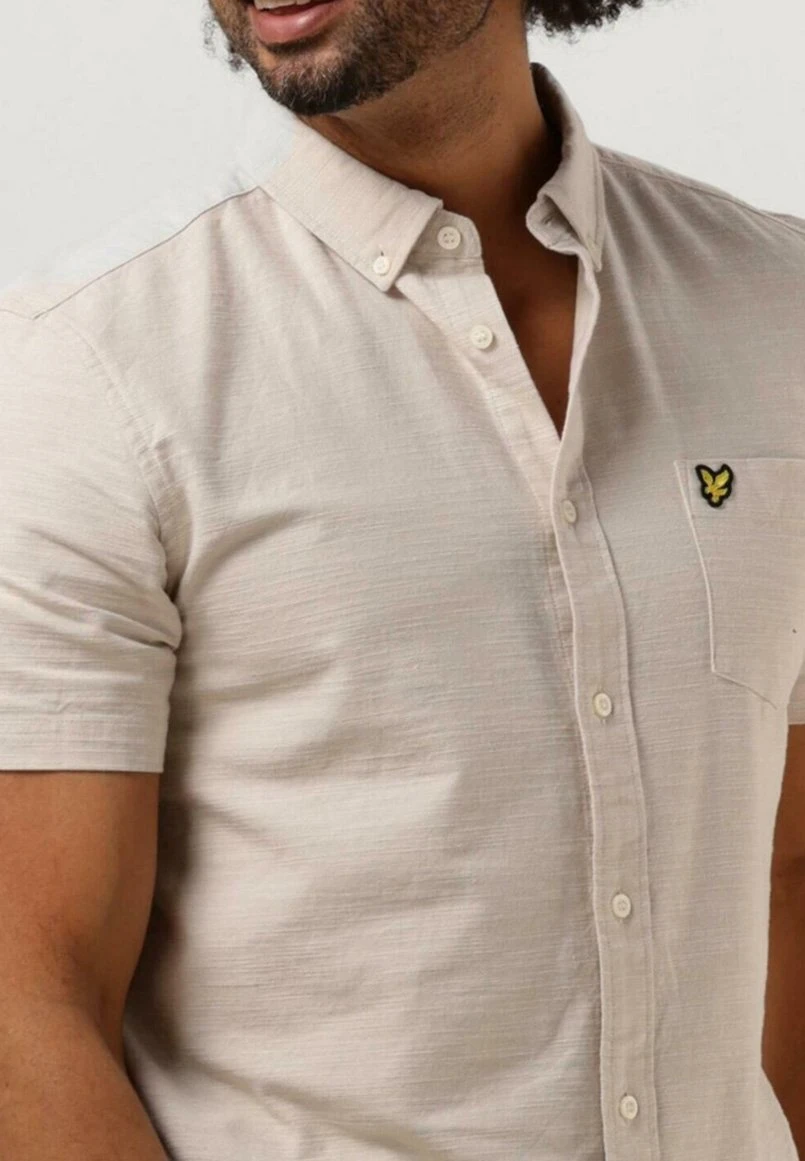 Lyle & Scott Slub Short Sleeve- G - Overhemd - Gebroken Wit 3 Lyle & Scott Slub Short Sleeve- G - Overhemd - Gebroken Wit - Afbeelding 3