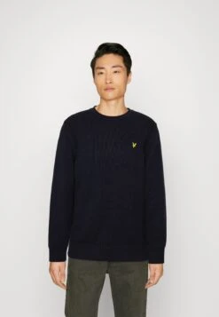 Lyle & Scott Self Roll Mock Neck - Trui - Dark Navy