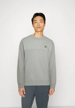 Lyle & Scott Panel- Sweater - Cold Grey