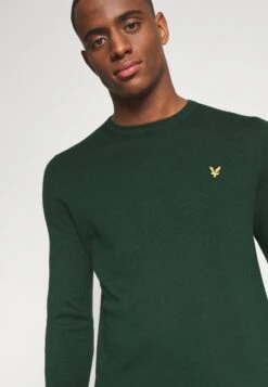 Lyle & Scott Crew Neck Jumper - Trui - Dark Green -Lyle & Scott Verkoop 2ed594c9bd7c451d8802864a6ad0dbf9