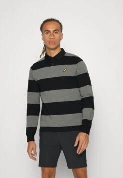 Lyle & Scott Golf Rugby - Longsleeve - Jet Black/Mid Grey
