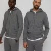 Lyle & Scott Zip Through Hoodie - Sweater Met Rits - Mid Grey Marl