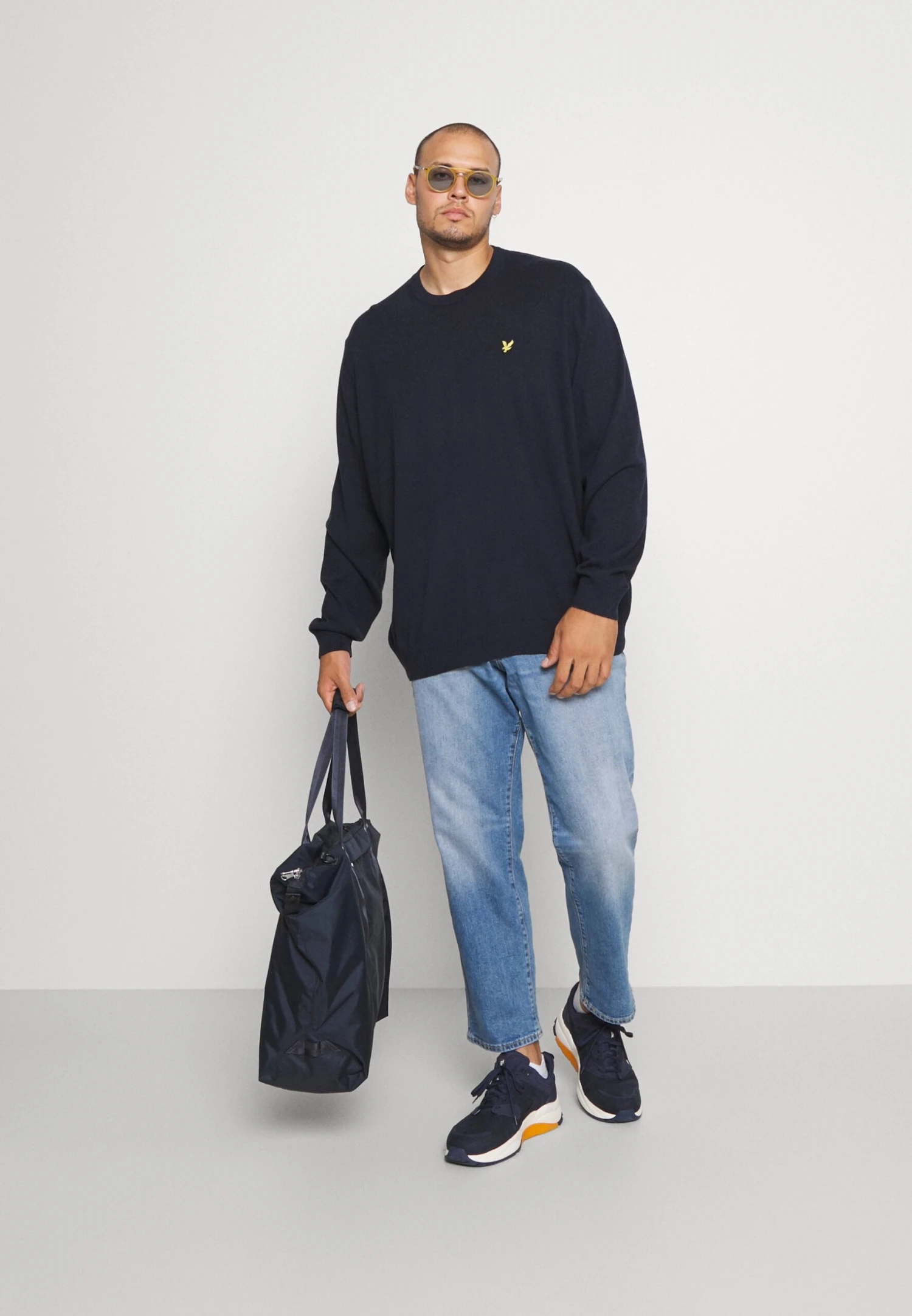 Lyle & Scott Plus Crew Neck Jumper - Trui - Dark Navy 2 Lyle & Scott Plus Crew Neck Jumper - Trui - Dark Navy - Afbeelding 2