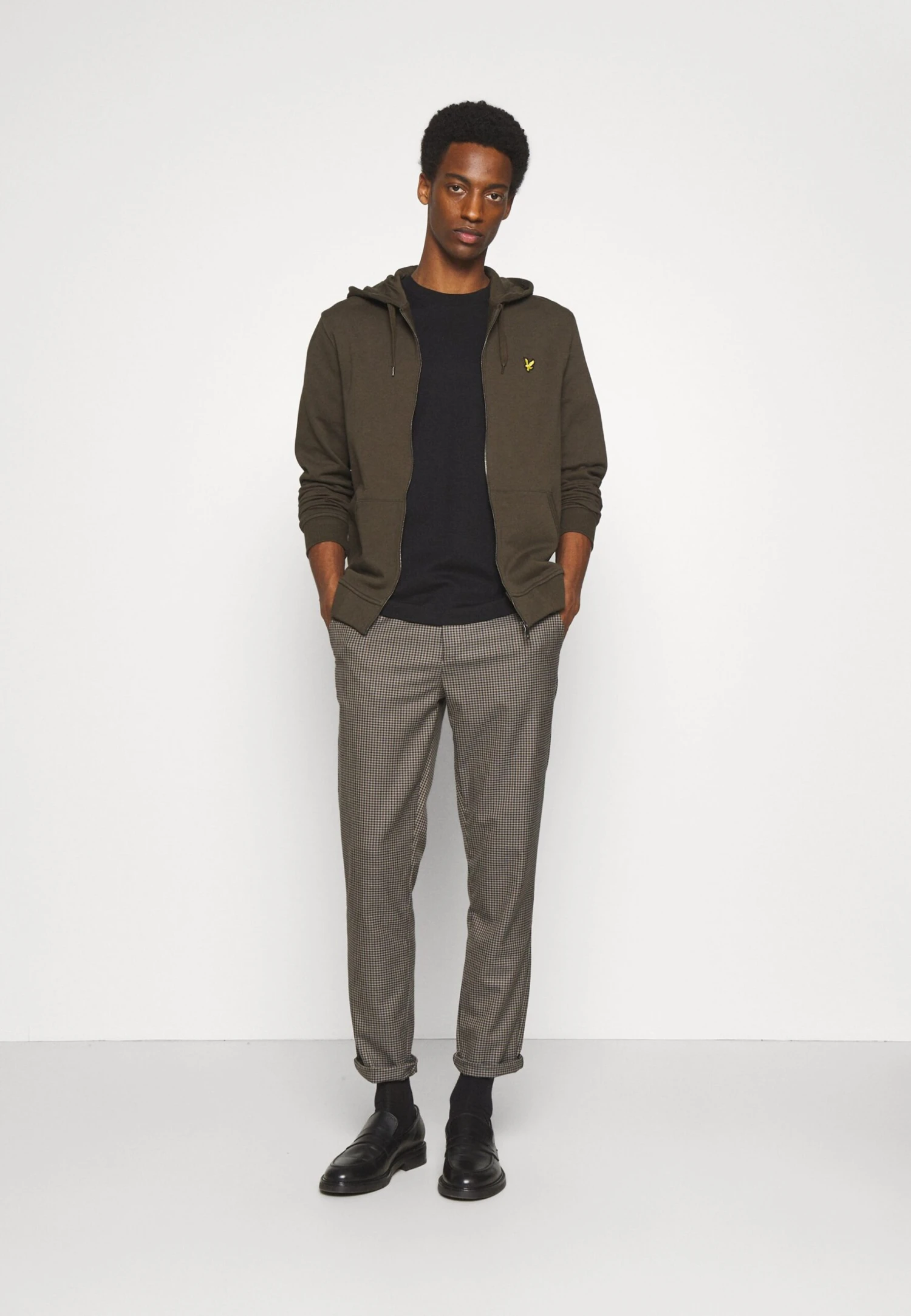 Lyle & Scott Zip Through Hoodie - Sweater Met Rits - Olive 2 Lyle & Scott Zip Through Hoodie - Sweater Met Rits - Olive - Afbeelding 2