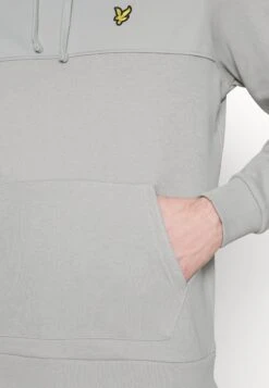 Lyle & Scott Panel Hooded- Sweater - Cold Grey -Lyle & Scott Verkoop 5653d8c3f5994030af866b42f0355768