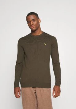 Lyle & Scott Crew Neck Jumper - Trui - Olive
