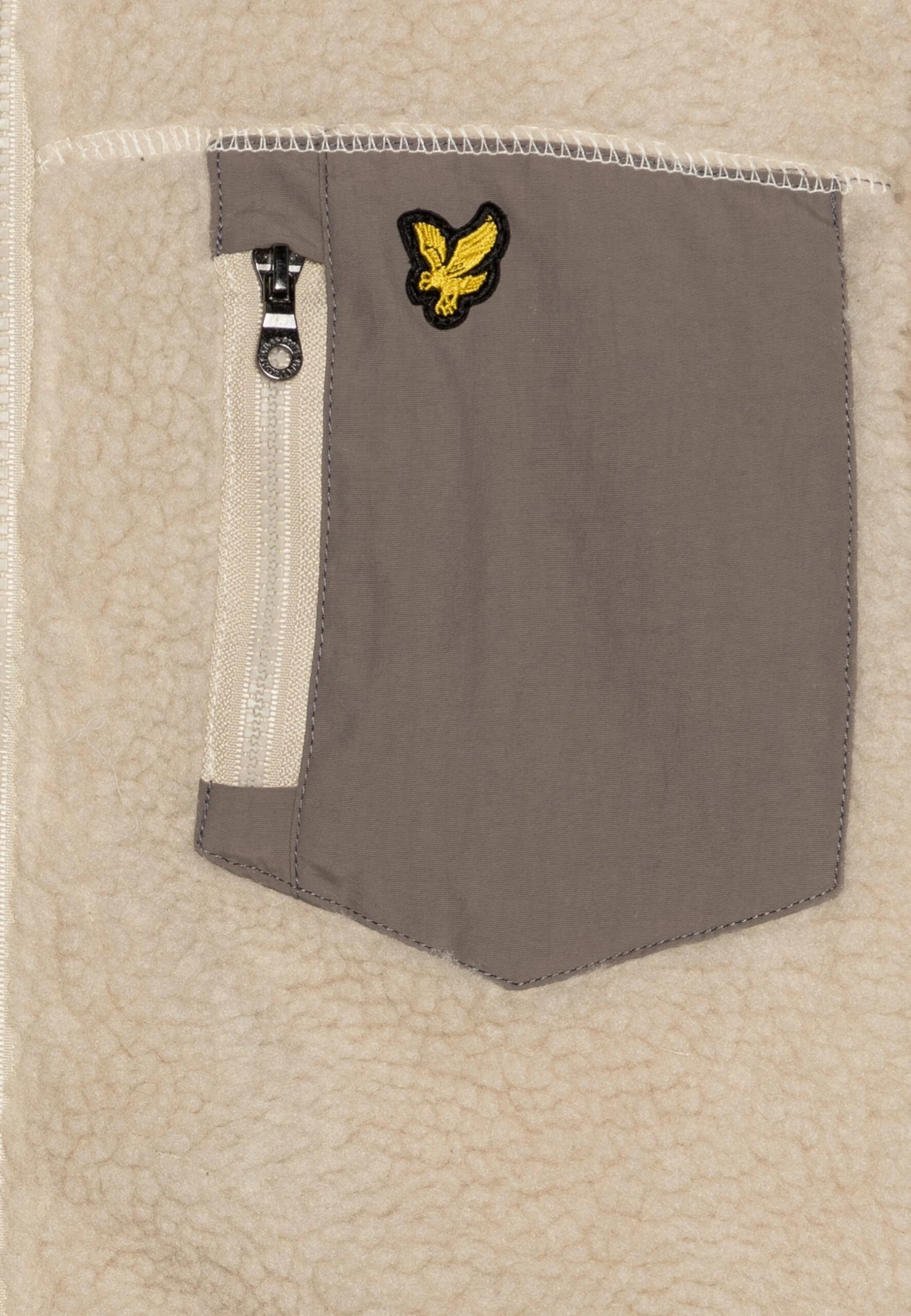 Lyle & Scott Borg Zip Through - Fleecejas - Egret 3 Lyle & Scott Borg Zip Through - Fleecejas - Egret - Afbeelding 3