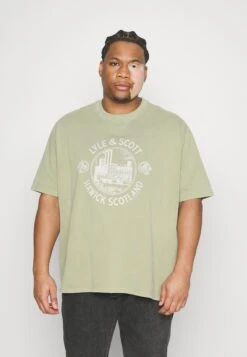 Lyle & Scott Plus Hawick - T-Shirt Print - Seaweed