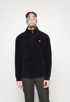 Lyle & Scott Verkoop 33 Lyle & Scott Quarter Zip - Fleece Trui - Jet Black