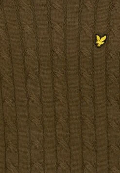 Lyle & Scott Cable Crew Jumper - Trui - Dark Olive -Lyle & Scott Verkoop 5a4d4842a62f44b396734af3757a872d