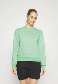 Lyle & Scott Verkoop 24 Lyle & Scott The Yasmin Crew Neck - Longsleeve - Pale Teal