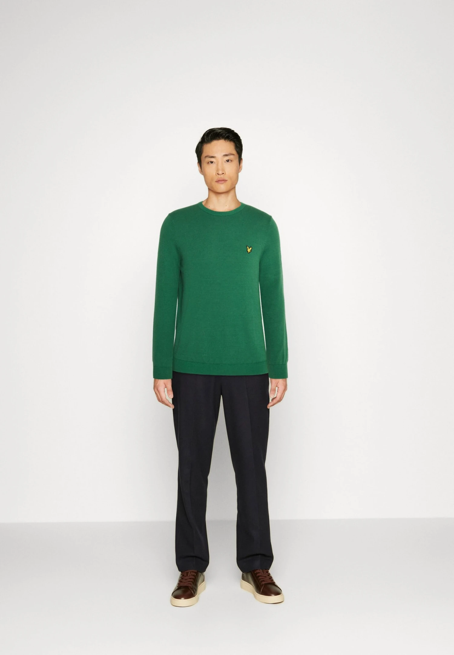 Lyle & Scott Crew Neck Jumper - Trui - English Green 2 Lyle & Scott Crew Neck Jumper - Trui - English Green - Afbeelding 2