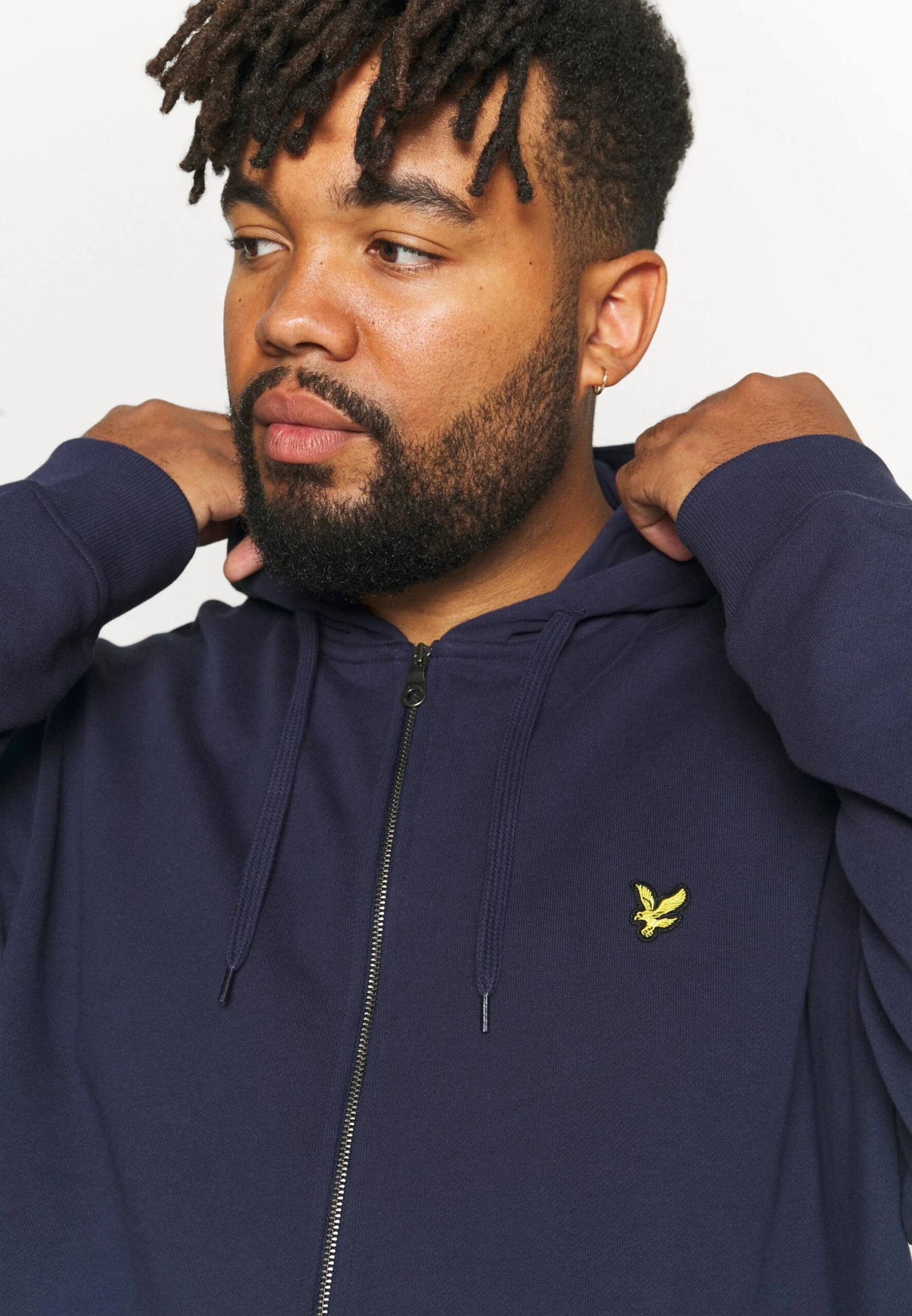 Lyle & Scott Plus Zip Through Hoodie - Sweater Met Rits - Navy 6 Lyle & Scott Plus Zip Through Hoodie - Sweater Met Rits - Navy - Afbeelding 6