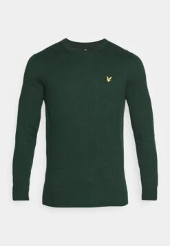 Lyle & Scott Crew Neck Jumper - Trui - Dark Green -Lyle & Scott Verkoop 675b02191baa4acf83cad02bb49b5f48