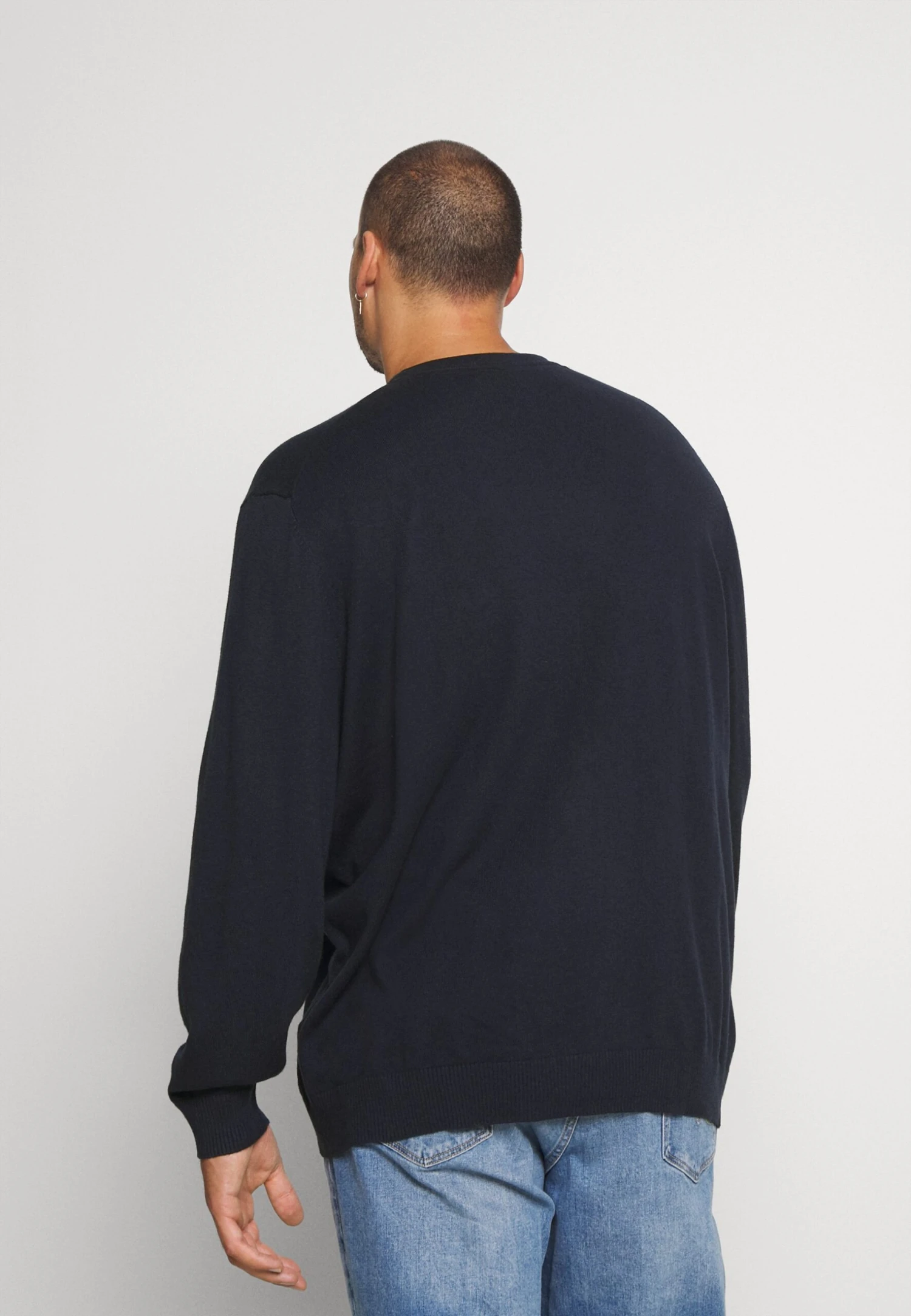 Lyle & Scott Plus Crew Neck Jumper - Trui - Dark Navy 3 Lyle & Scott Plus Crew Neck Jumper - Trui - Dark Navy - Afbeelding 3