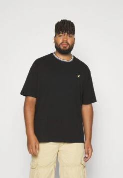 Lyle & Scott Plus Dashed Tipped - T-Shirt Basic - Jet Black