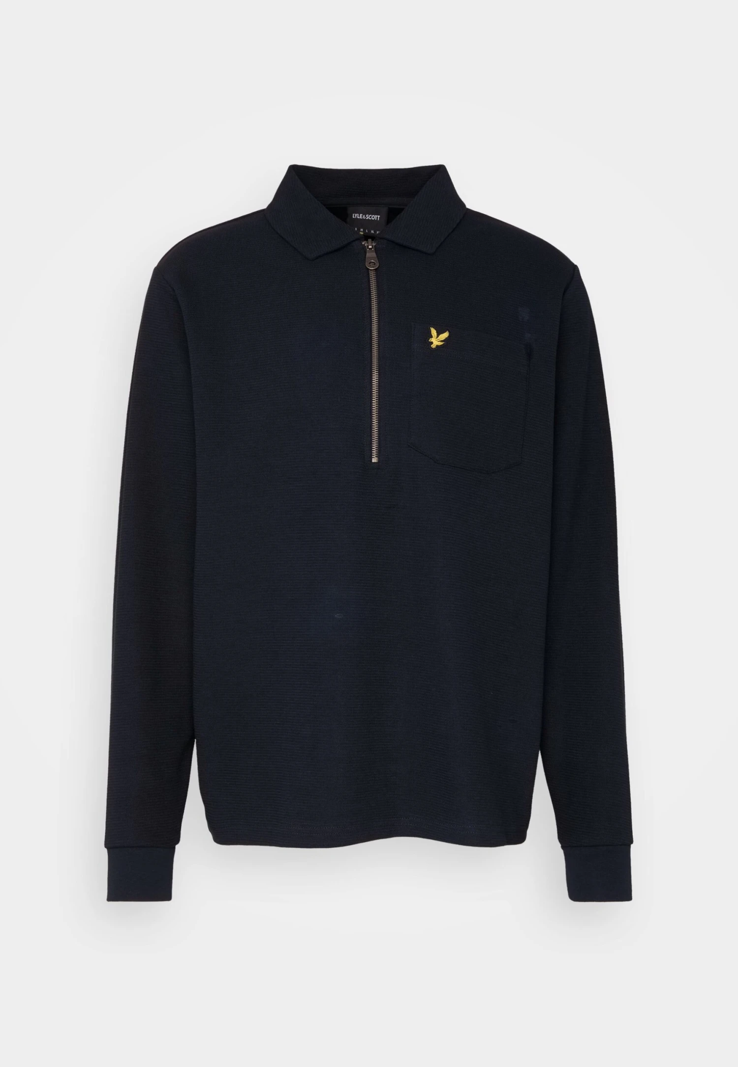 Lyle & Scott Crest Textured Quarter Zip - Poloshirt - Dark Navy 5 Lyle & Scott Crest Textured Quarter Zip - Poloshirt - Dark Navy - Afbeelding 5