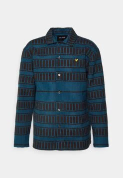 Lyle & Scott Grid Overshirt - Jas - Peak Blue/Sediment