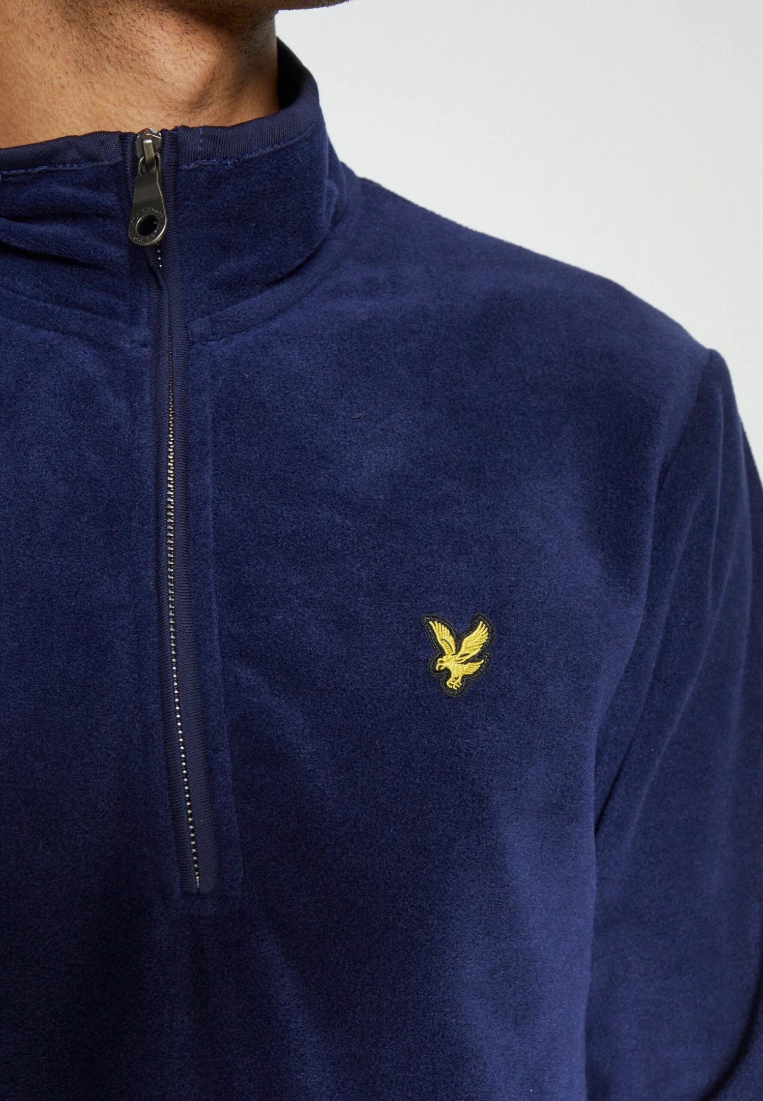 Lyle & Scott Quarter Zip - Fleece Trui - Navy 6 Lyle & Scott Quarter Zip - Fleece Trui - Navy - Afbeelding 6