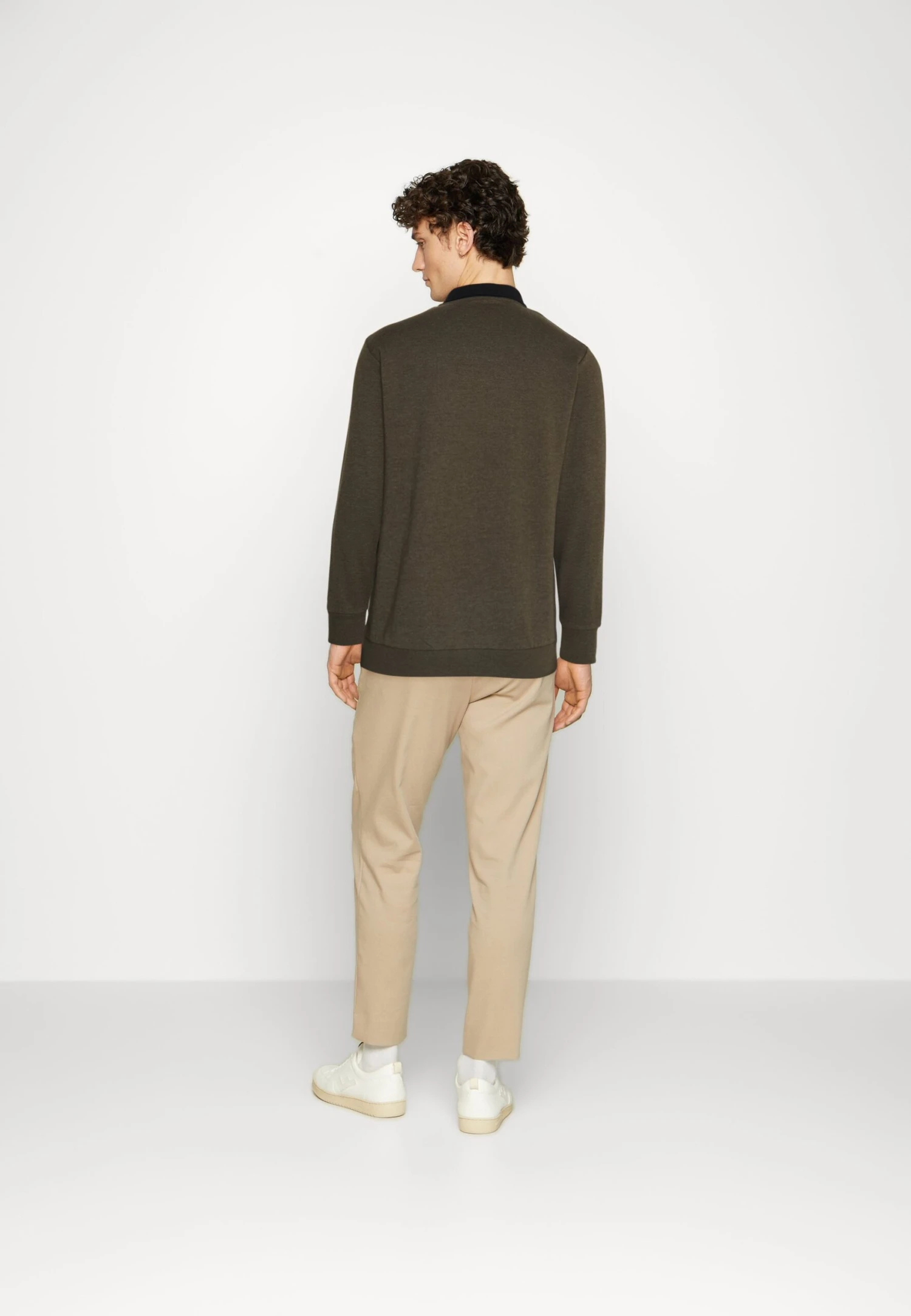 Lyle & Scott Block Zip Track - Sweater - Olive Marl 3 Lyle & Scott Block Zip Track - Sweater - Olive Marl - Afbeelding 3