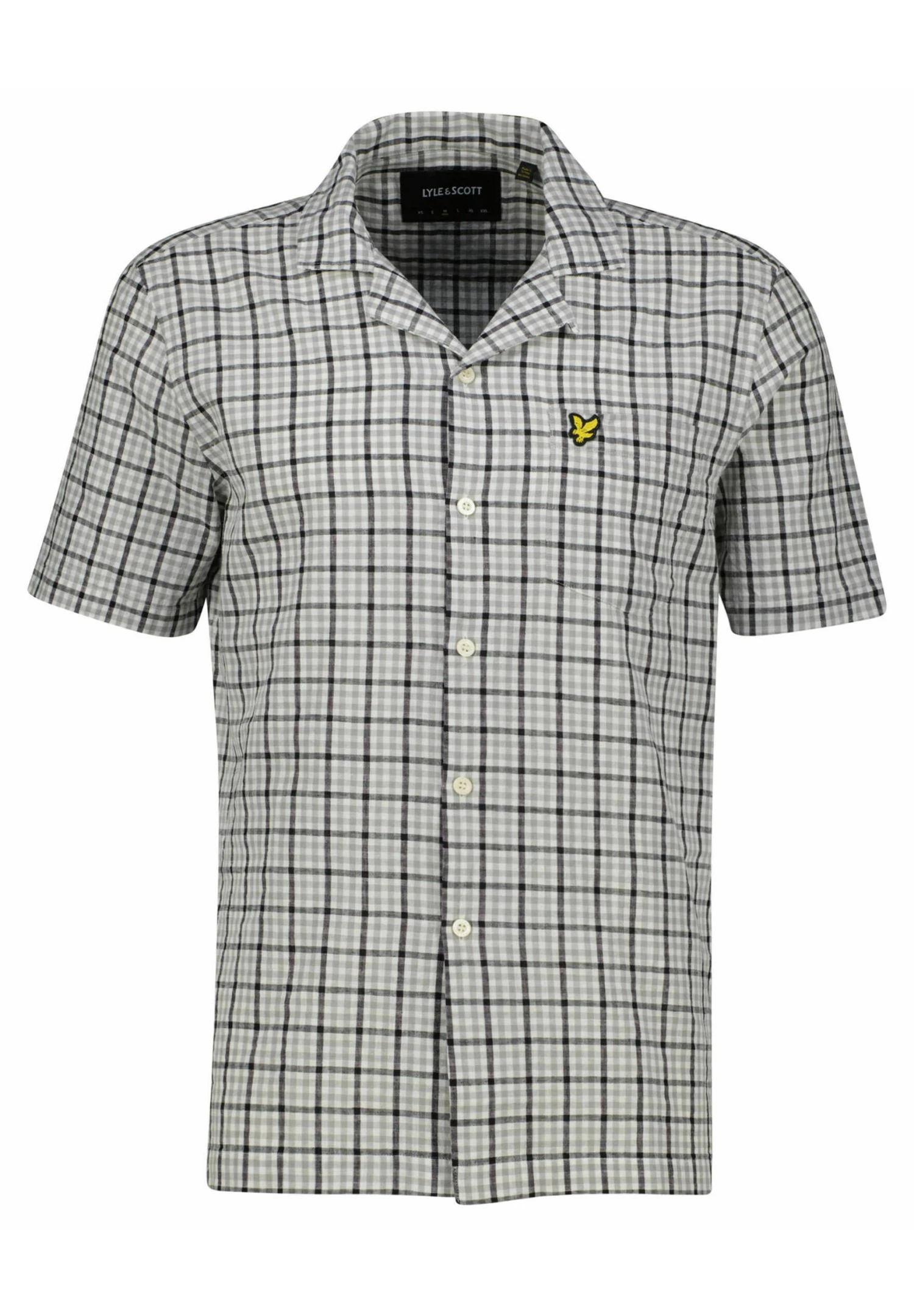 Lyle & Scott Gingham Revere Collar - Overhemd - Grau 5 Lyle & Scott Gingham Revere Collar - Overhemd - Grau - Afbeelding 5