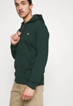 Lyle & Scott Zip Through Hoodie - Sweater Met Rits - Dark Green -Lyle & Scott Verkoop 7ee4d59d30ac4f9e9ec56e2b7238decc