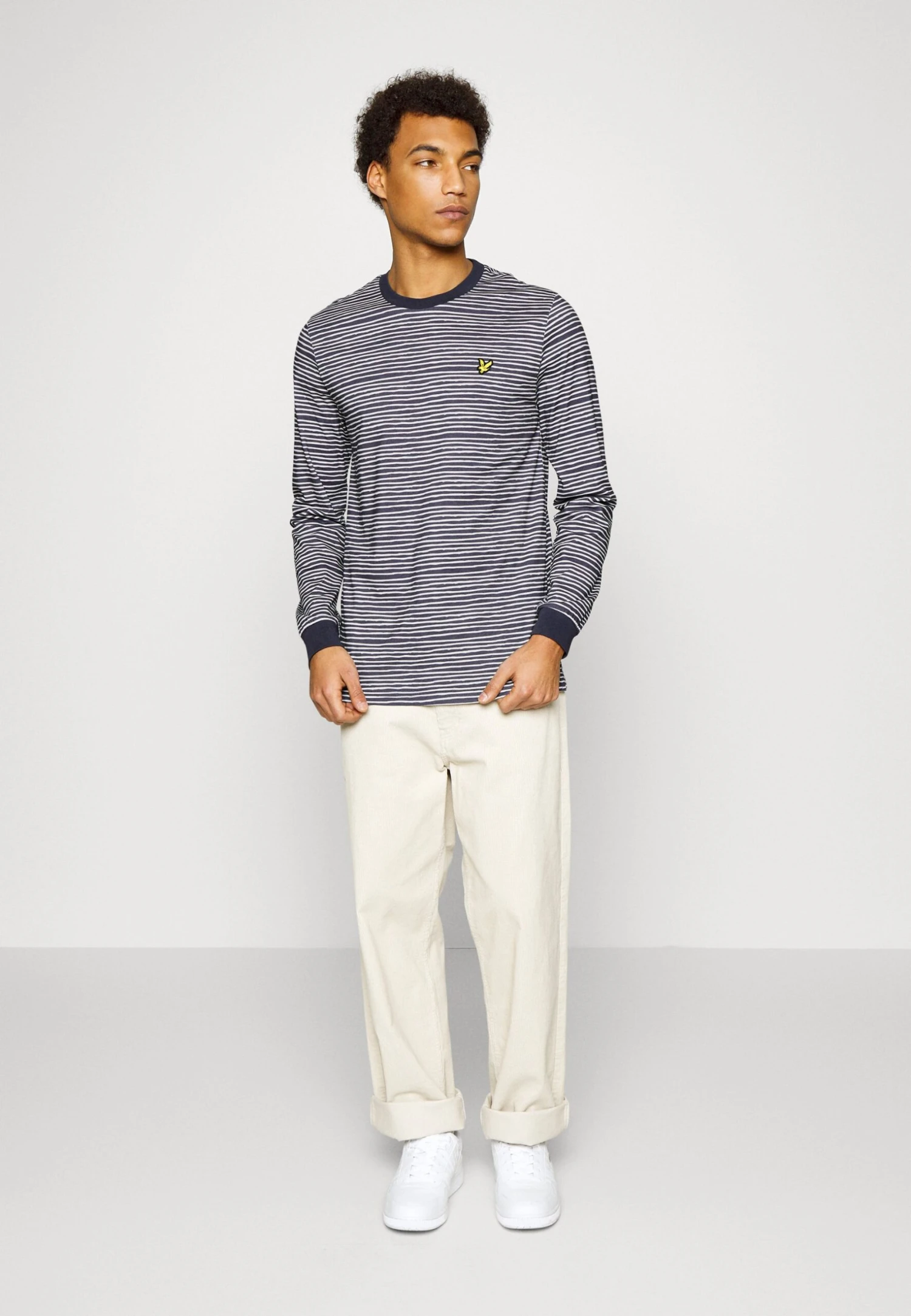 Lyle & Scott Breton Stripe Long Sleeve - Longsleeve - Dark Navy/Cove 2 Lyle & Scott Breton Stripe Long Sleeve - Longsleeve - Dark Navy/Cove - Afbeelding 2