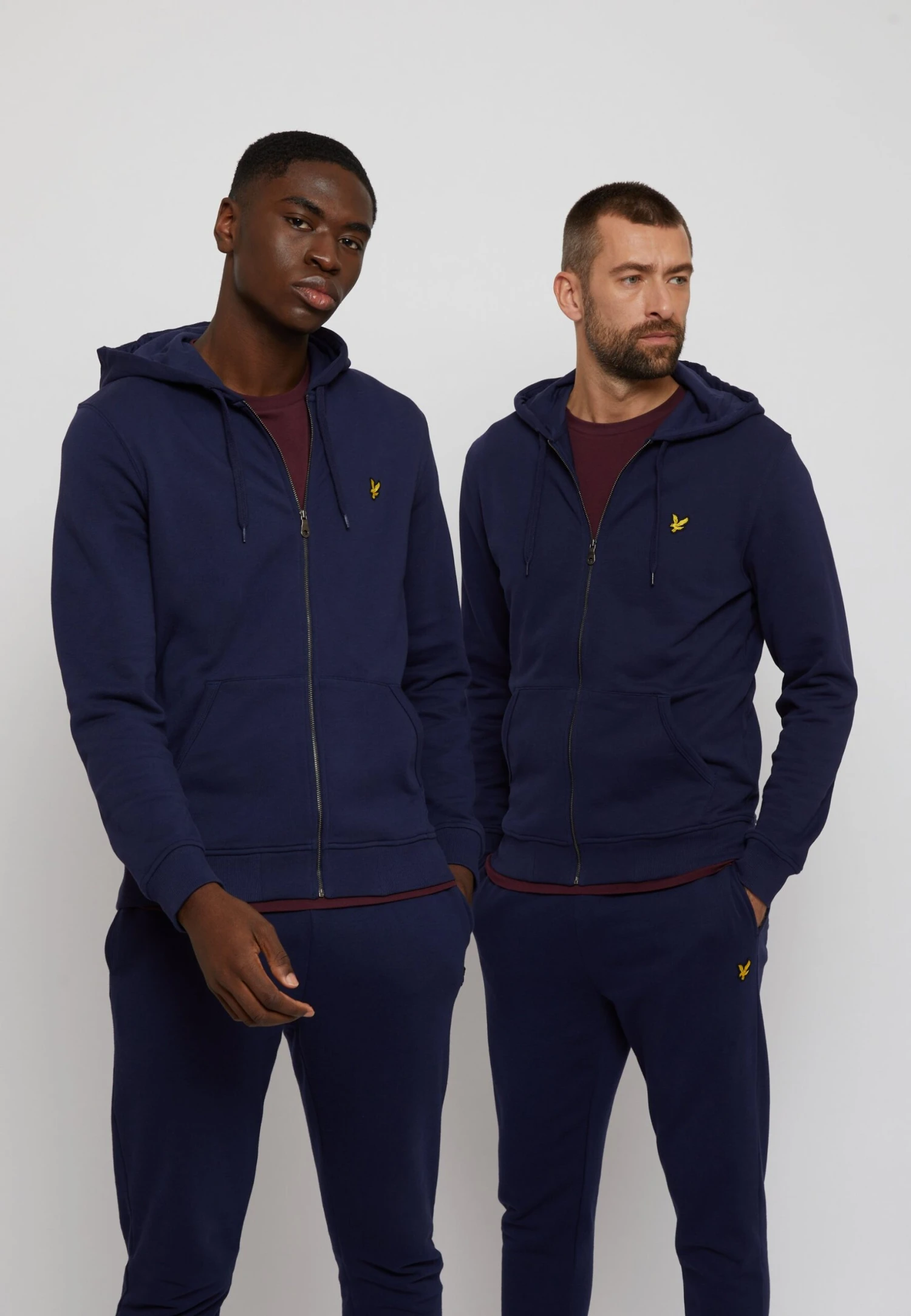 Lyle & Scott Zip Through Hoodie - Sweater Met Rits - Navy 1 Lyle & Scott Zip Through Hoodie - Sweater Met Rits - Navy