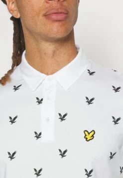 Lyle & Scott Eagle Print - Poloshirt - White -Lyle & Scott Verkoop 8683800a2ab34d83bf5e93ae4a49f8a9