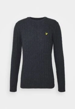 Lyle & Scott Cable Jumper - Trui - Dark Navy Marl -Lyle & Scott Verkoop 8dda9af72f9e44668279028ce536fab7