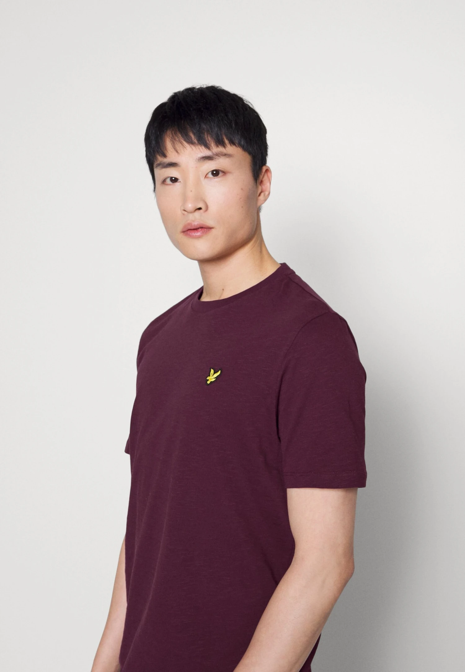 Lyle & Scott Slub - T-Shirt Basic - Burgundy 4 Lyle & Scott Slub - T-Shirt Basic - Burgundy - Afbeelding 4