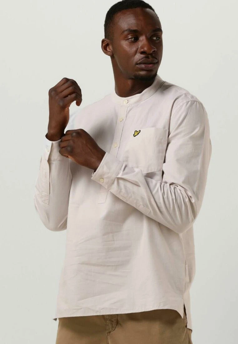 Lyle & Scott Pigment Dye Granddat - Zand- Overhemd - Zand 1 Lyle & Scott Pigment Dye Granddat - Zand- Overhemd - Zand