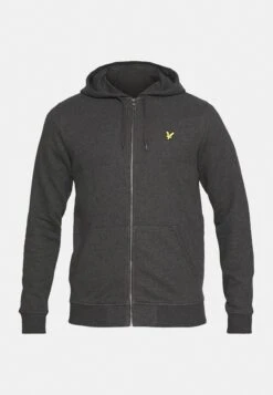 Lyle & Scott Zip Through Hoodie - Sweater Met Rits - Charcoal Marl -Lyle & Scott Verkoop 965a3444fc224390980c990afdf329c4