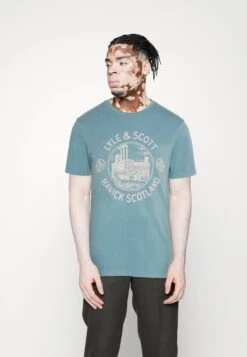 Lyle & Scott Hawick - T-Shirt Print - Skipton Blue