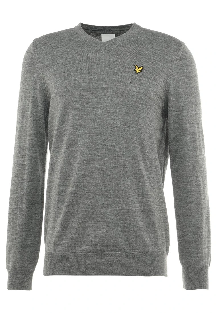 Lyle & Scott Golf V Neck - Trui - Mid Grey Marl 4 Lyle & Scott Golf V Neck - Trui - Mid Grey Marl - Afbeelding 4